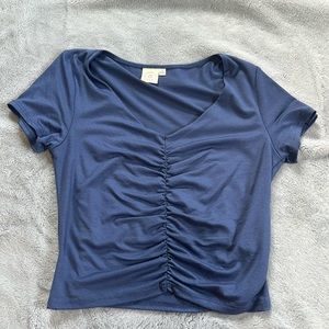 Live In The Moment Blue Crop Top